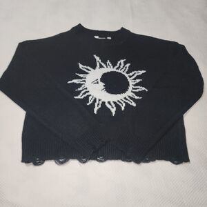 No Boundaries Black Knit Sweater